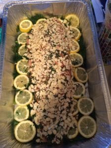Image showing the preparation of Dehydrated Dill Infused Salmon